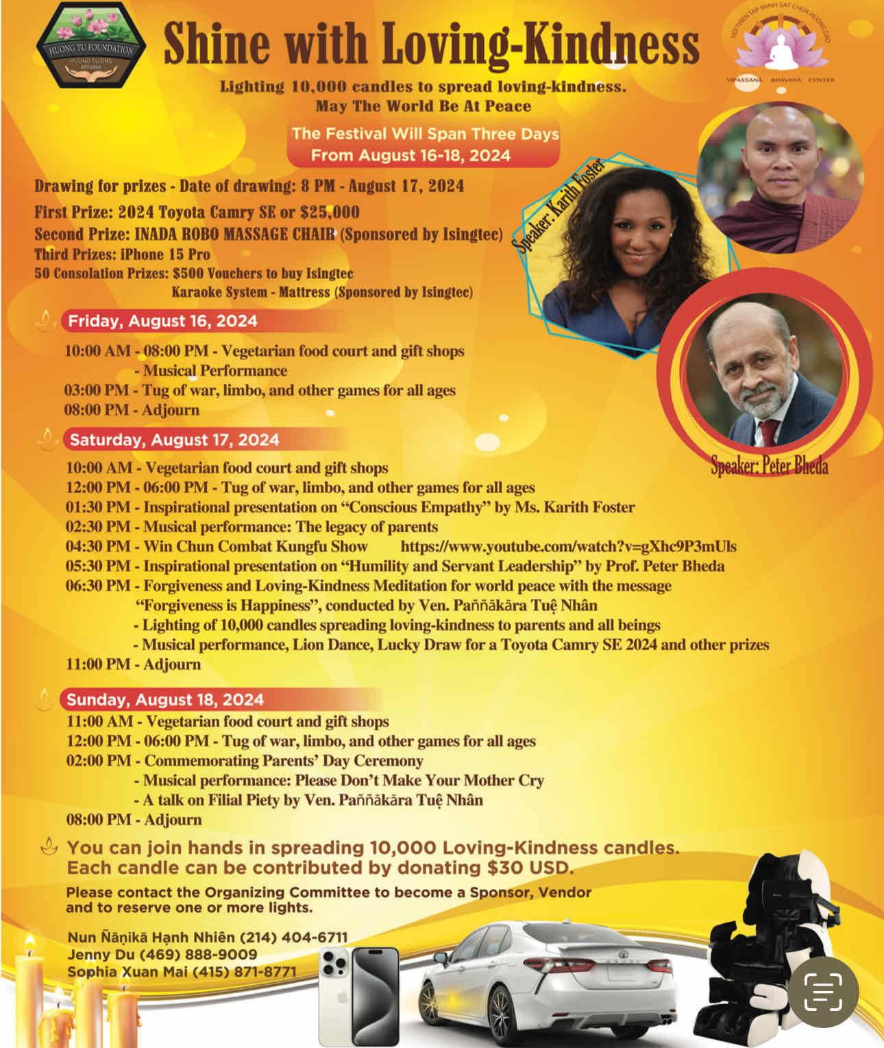 Shine with Loving-kindness rescheduled