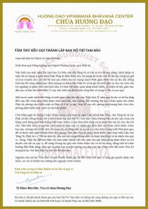 Thanh Lap Ban Ho Tri Tam Bao Chua Huong Dao