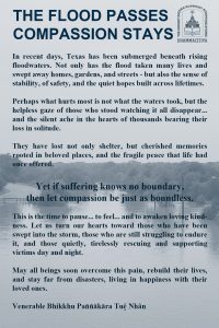 The flood passed, compassion stays