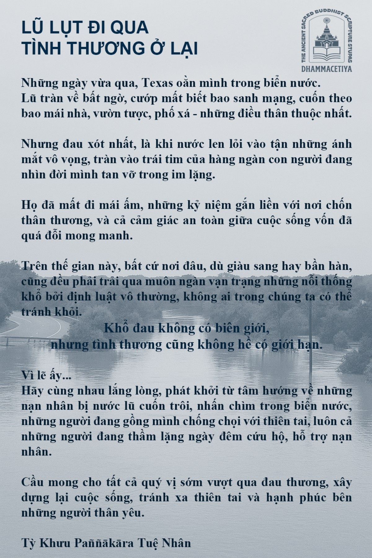 Lũ lụt đi qua, tình thương ở lại