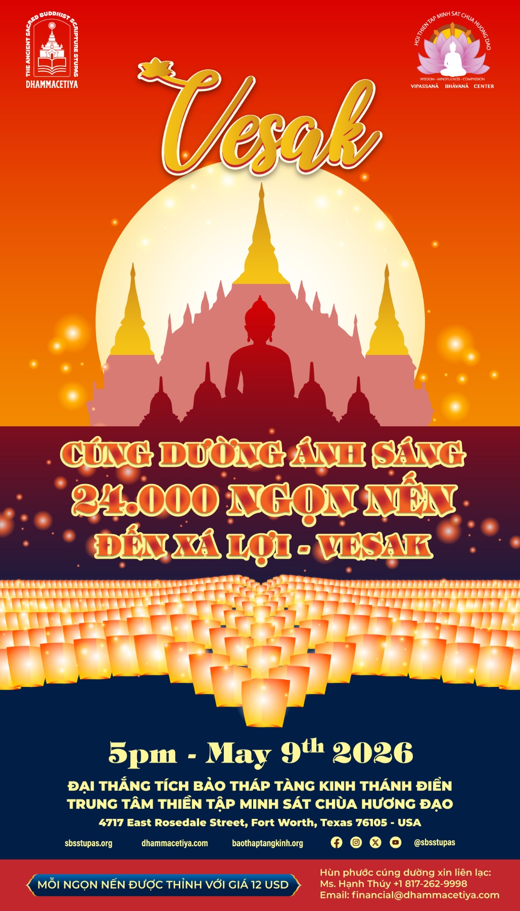 cung duong anh sang den sa loi Phat vesak 2026