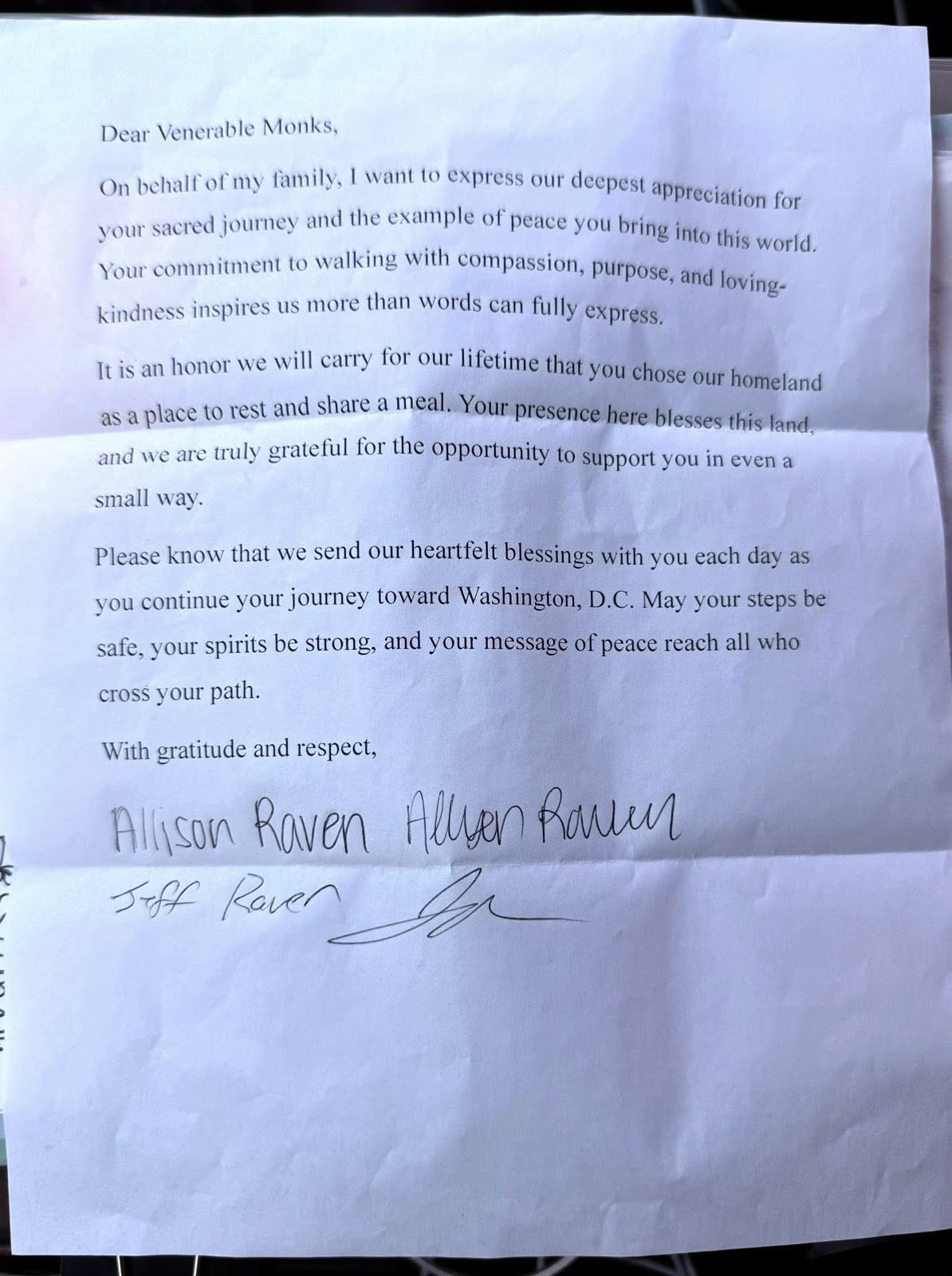 Walk for peace - day 34