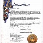 Proclamation for Walk For Peace by City of Austin
