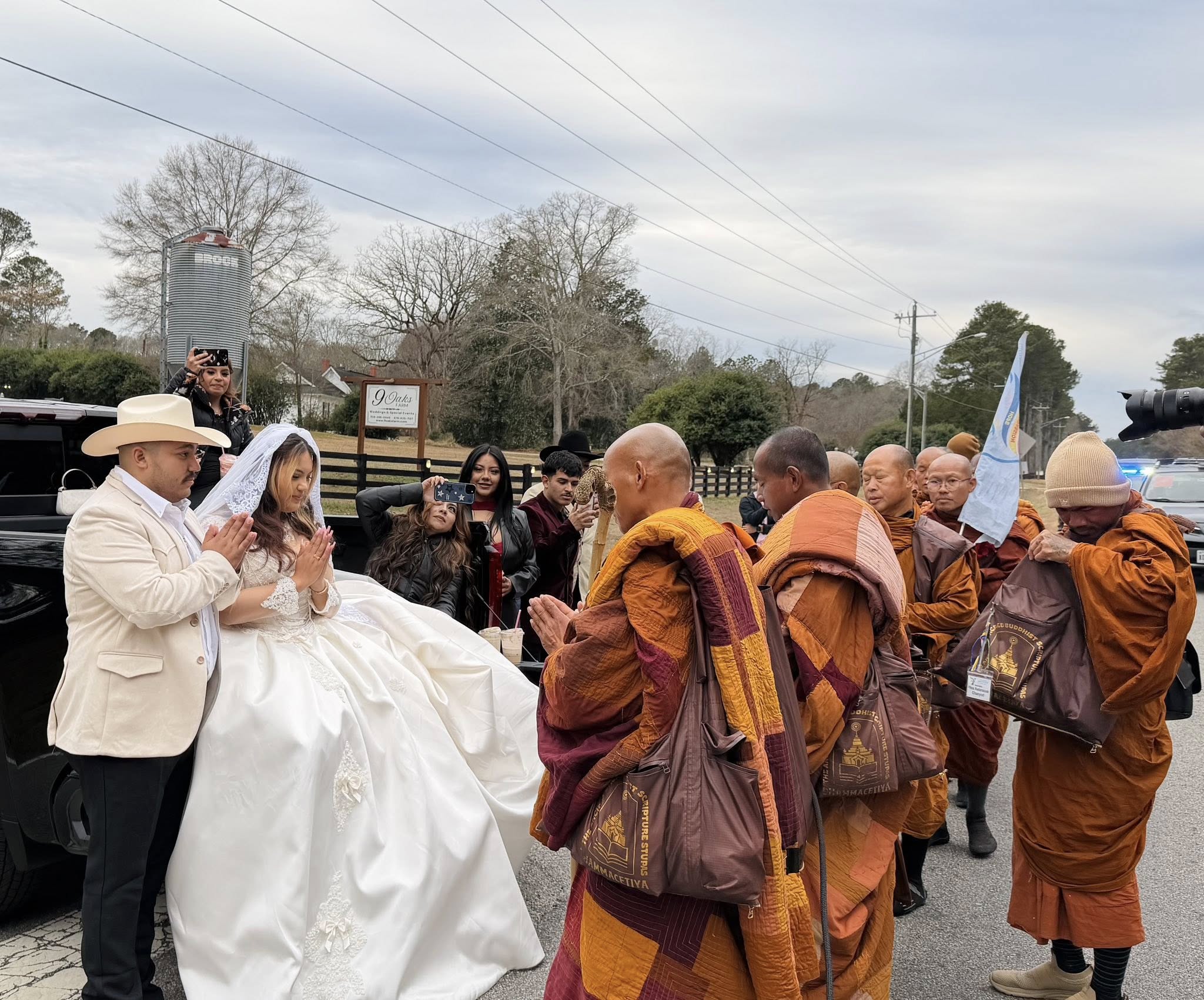 Walk for peace wedding