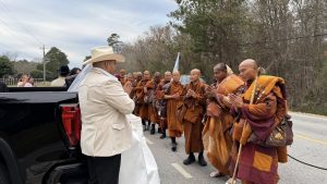 Walk for peace wedding