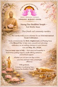 Vesak 2026 volunteer