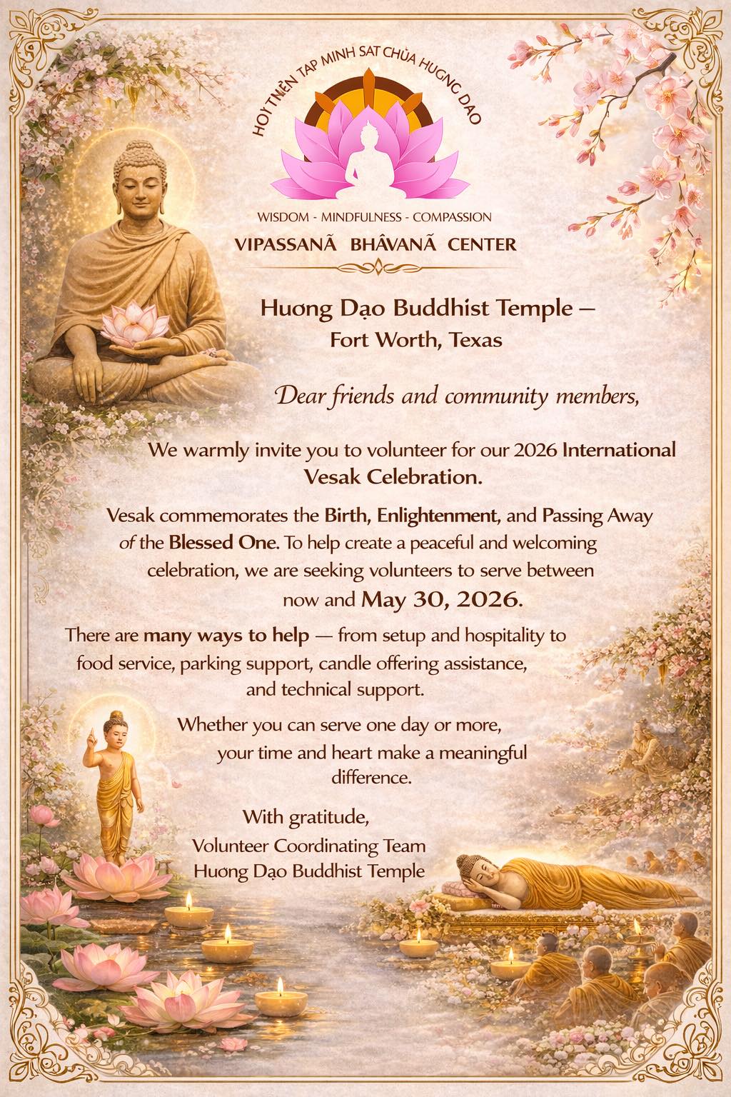 Vesak 2026 volunteer