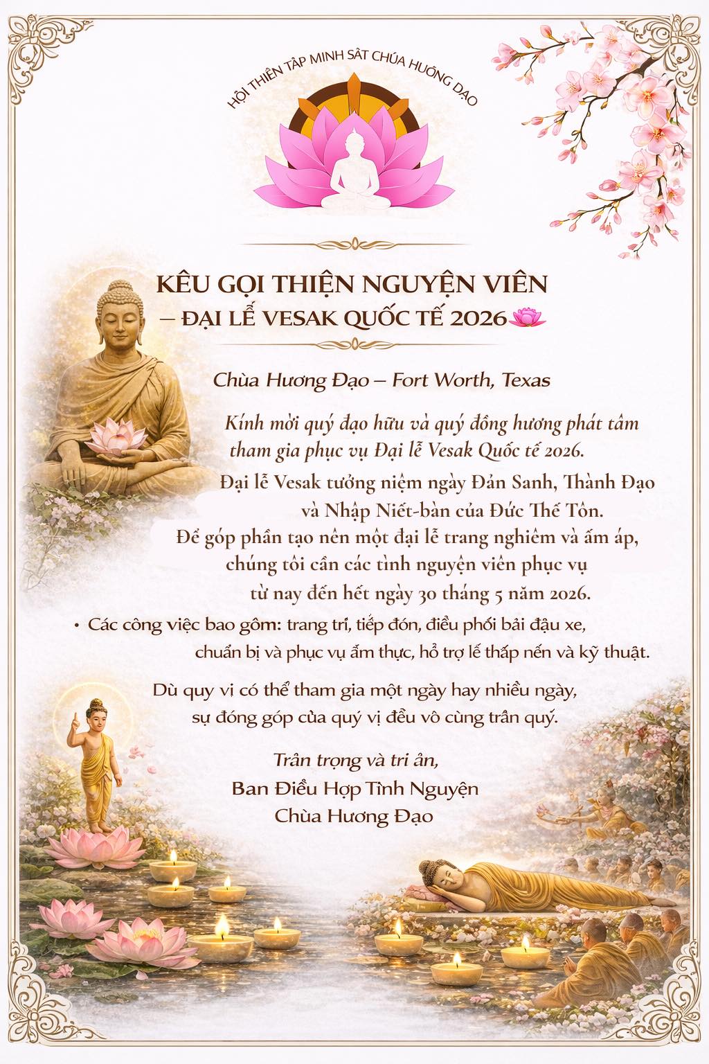 Vesak 2026 volunteer